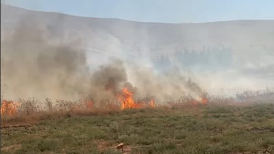 שריפה נרחבת ביבנאל: תושבי הבתים הסמוכים פונו