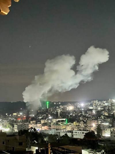 תקיפה אווירית לעבר חדר מבצעים בנור א שמס