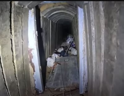 המנהרה בה שהו החטופים (דובר צה"ל)