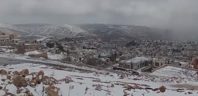 הצפון שוב נצבע בלבן: שלג כיסה את מג'דל שמס שלמרגלות החרמון