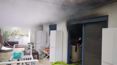 טרגדיה: הרוג בשריפה בבית בקיסריה. צפו בזירה