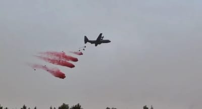 חיל האוויר הגיע: מטוסי השמשון של צה"ל פועלים לכיבוי השריפות