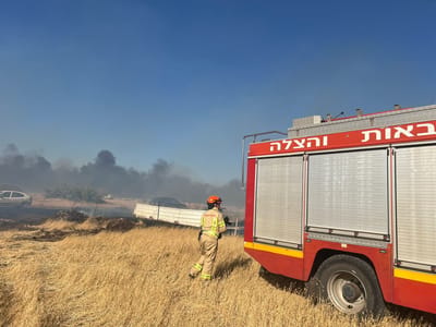 זירת השריפה ביבנאל