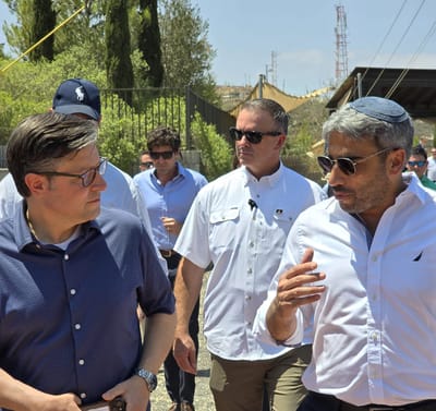 לראשונה: יו"ר בית הנבחרים האמריקני ביקר בשומרון