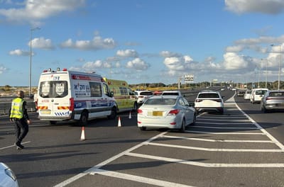 סכסוך בכביש בירושלים גרם לתאונה קשה: שניים נעצרו