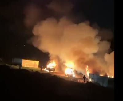 ישראלים הציתו מבנים של הקהילה הבדואית ונמלטו. צפו