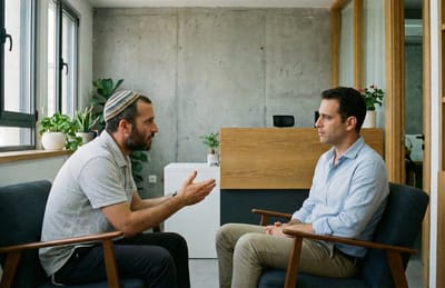 רווק בפגישת ייעוץ