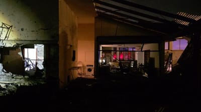 הנזק שנגרם לבית בעמק חפר