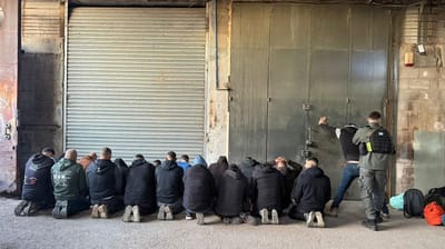 חצו באמצעות סולם: 59 שב"חים נתפסו באזור ירושלים
