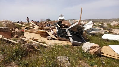 הרס באחת הגבעות