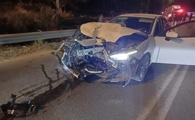זירת התאונה בכביש 60
