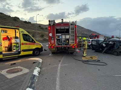 זירת התאונה בכביש 90