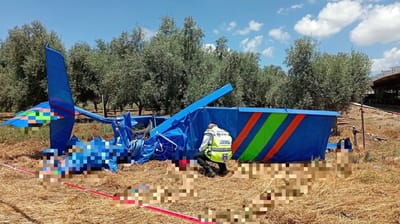 זירת התרסקות המטוס
