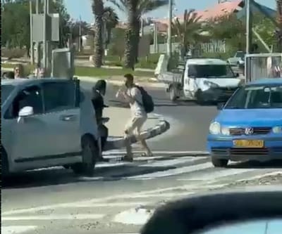 מכות בכביש בין חרדי לחילוני