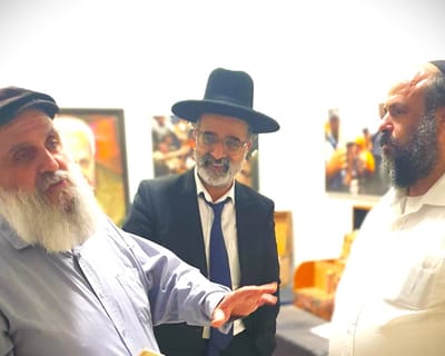 הרב אברהם זרביב בביקור במוזיאון גוש קטיף