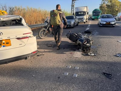 זירת התאונה בקריית אתא