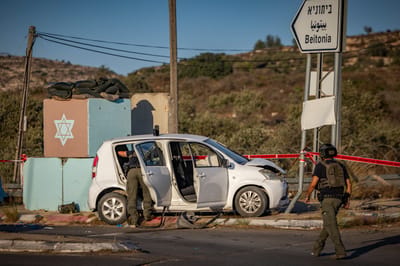 זירת הפיגוע במחסום מכבים