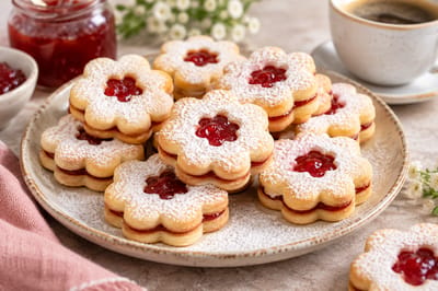 עוגיות ריבה עם פרח