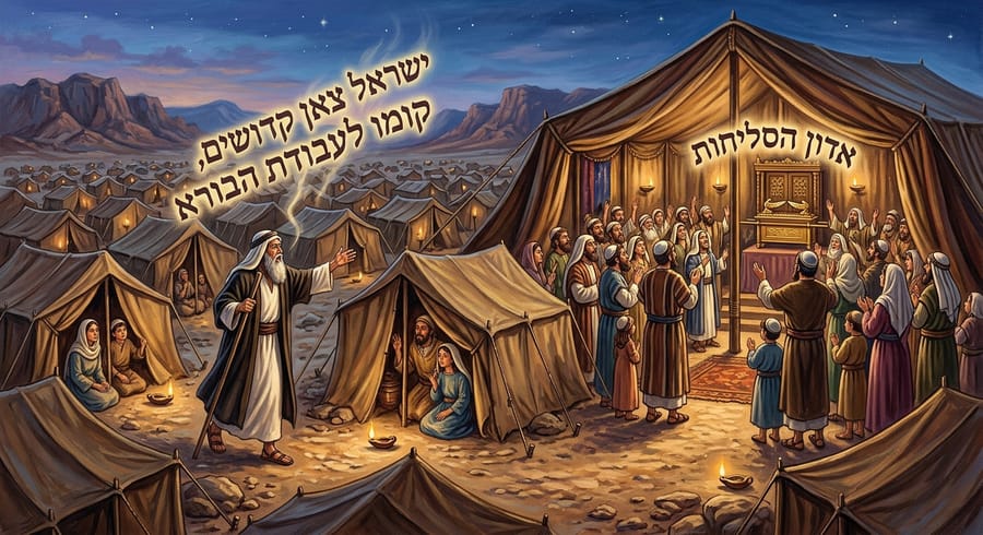 ניצבים בתפילה והולכים לשנה חדשה 