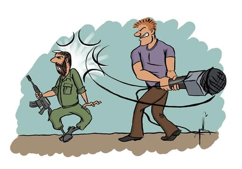 קריקטורה: התייחסות התקשורת לסמח"ט אייזנר
