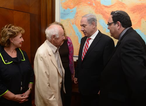 נתניהו נפגש עם הניצול האחרון של מרד גטו ורשה