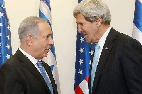 נתניהו נפגש עם ג'ון קרי: אבו מאזן מחבק רוצחים, זו שערוריה