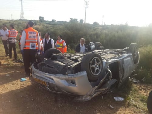 כביש 4: רכב התהפך, אישה נהרגה