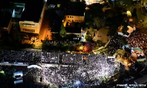 מרהיב: צפו בצילומי אוויר מהחגיגות במירון