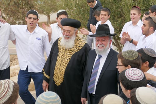 הרב עמאר במצפה יריחו: "אנחנו לא מפחדים מכלום!"