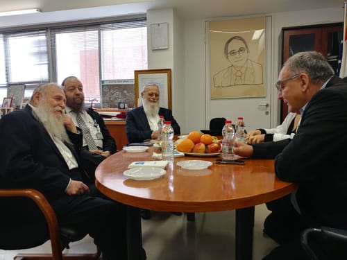 פגישה בין רבני הציונות הדתית לבית החולים הדסה
