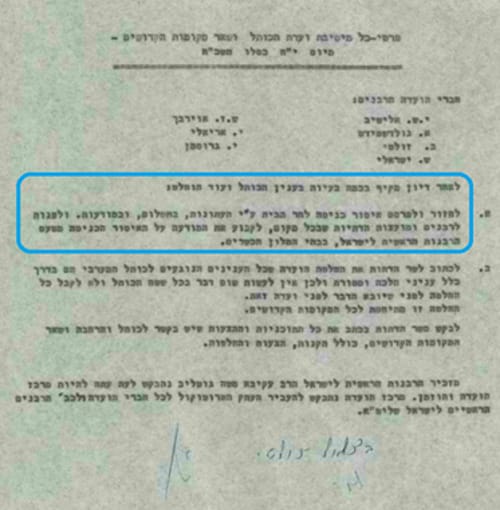 מכתבים נדירים: עמדת הרב ישראלי על עליה להר הבית