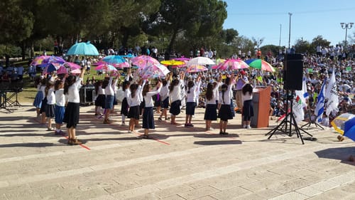 מתפללים לגשמים: תלמידי החמ"ד בתפילה המונית