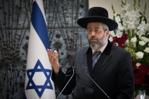 הרב הראשי דוד לאו מונה לנשיא בית הדין לגיור