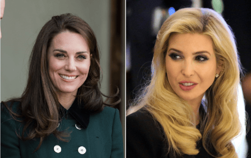 נתפסה: קייט מידלטון העתיקה מאיוונקה טראמפ