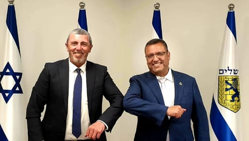 הרב רפי פרץ נפגש עם ראש עיריית ירושלים