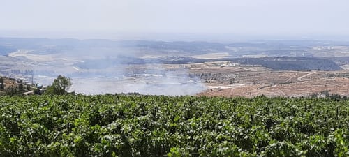 שריפה פרצה בגוש עציון;  הושגה שליטה על האש