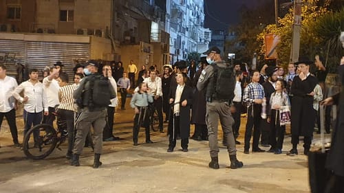 חיילת מג"ב הותקפה במהלך הפגנת חרדים בירושלים