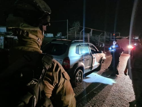 תיעוד מזירת הפיגוע: לוחם מג"ב נפצע בפיגוע דריסה
