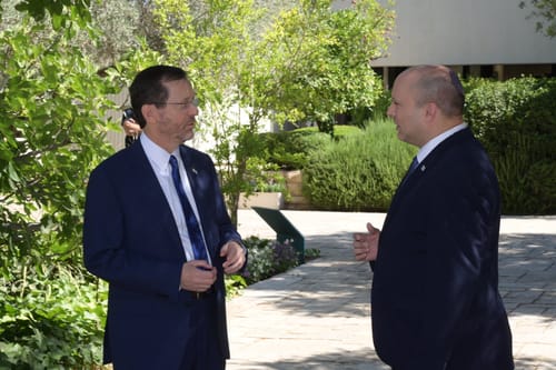 נפרד מהתפקיד: בנט והרצוג בפגישת סיכום