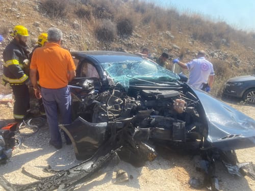 פצועה קשה בתאונת דרכים חזיתית בשומרון