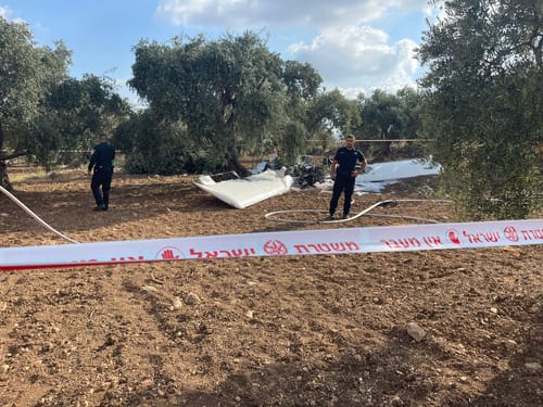 בן 70 מת בהתרסקות מטוס קל