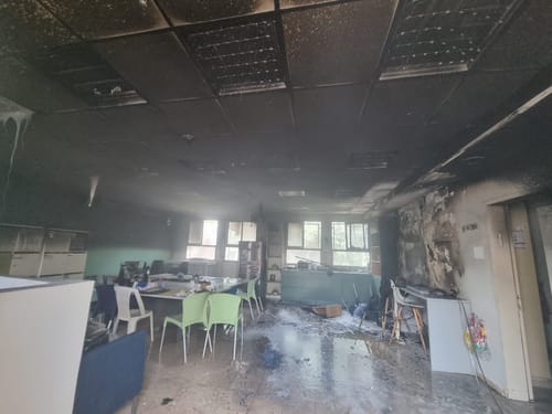 שריפה פרצה בבית ספר במודיעין, נזק רב למקום