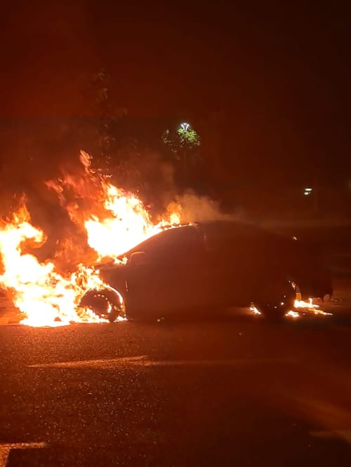 משאית נשרפה בכביש 1 וגרמה לחסימה