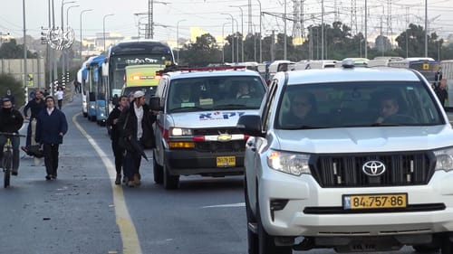כך אובטחה הלוויתו של הרב דרוקמן זצ"ל | תיעוד