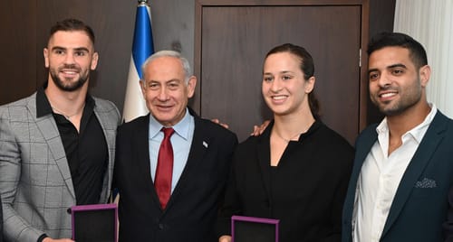אחרי שזכו במדליות: נבחרת הג'ודו במפגש עם נתניהו