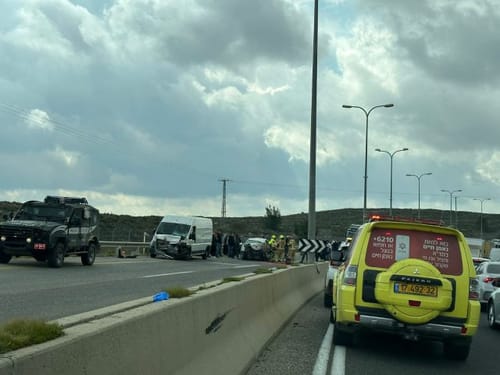6 פצועים בתאונת דרכים קשה ליד בית חורון