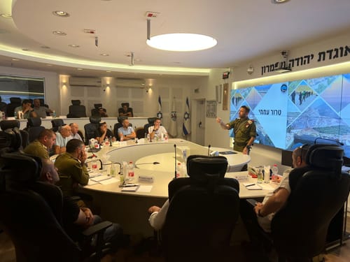 קב"טים מאיו"ש נפגשו עם מפקד האוגדה: 'הביע הערכה'