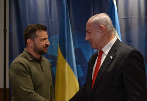 זלנסקי נפגש עם נתניהו: "אין בעיות ביחסים בינינו"