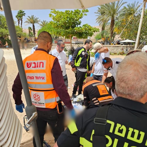 טביעה באילת: מאמצי החייאה באישה בת 70