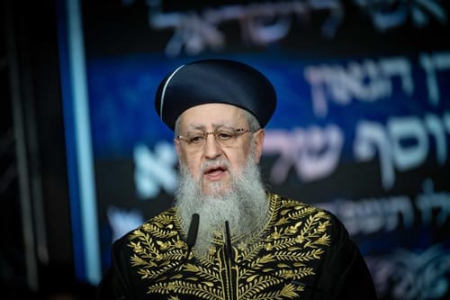 הרב הראשי לישראל: "הרבצ"ר צריך לקבל דרגת אלוף"